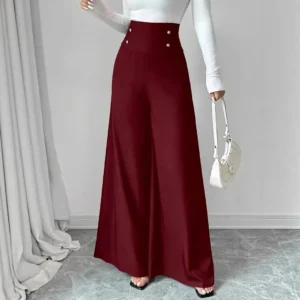 Women's Straight Leg Office Lady Pants with Stretch
